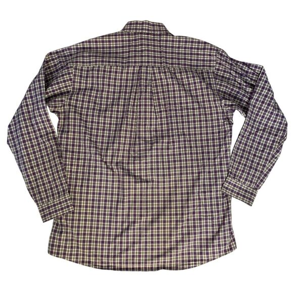 Cinch Shirt Mens Medium Purple White Plaid Button Down Cowboy Western Rodeo - Picture 2 of 16